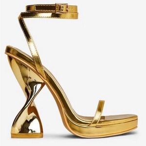 Gold Sculptural Heels
